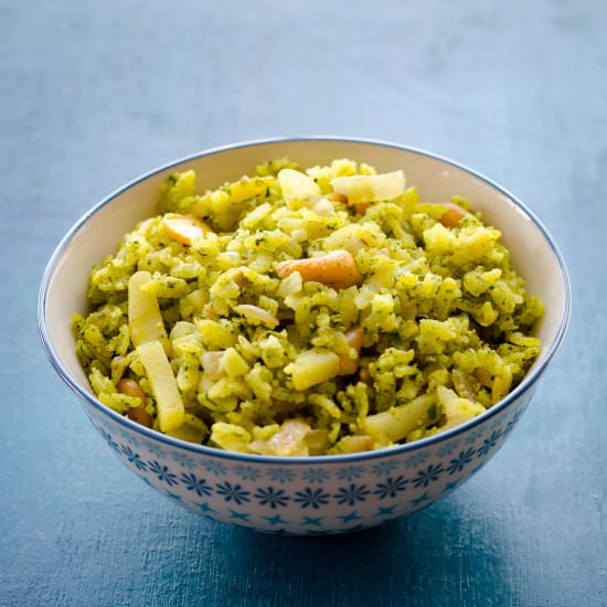 Coriander Flavored Parched Rice