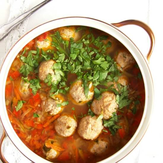 Meatball and Vegetable Soup