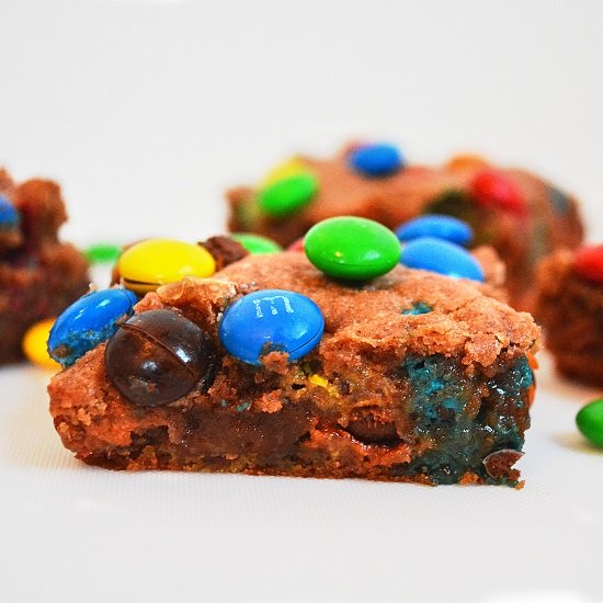 Salted Caramel M&M Slice