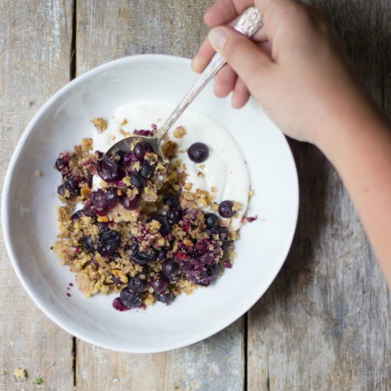 Blueberry Lemon Quinoa Crumble