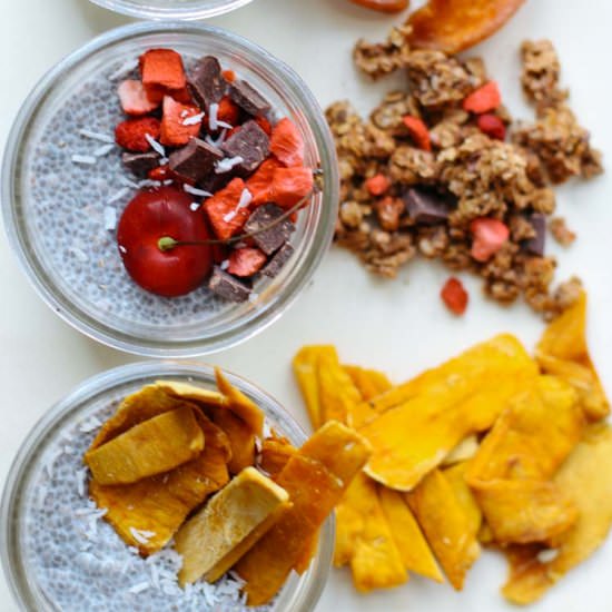 Easy Chia Pudding with Dried Fruits