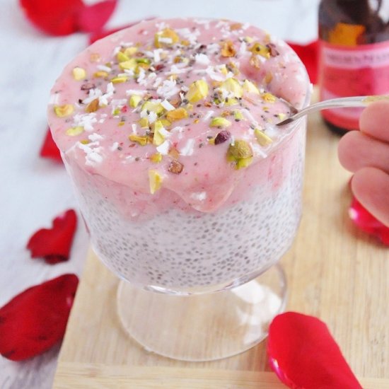 Rosewater Strawberry Smoothie Bowl