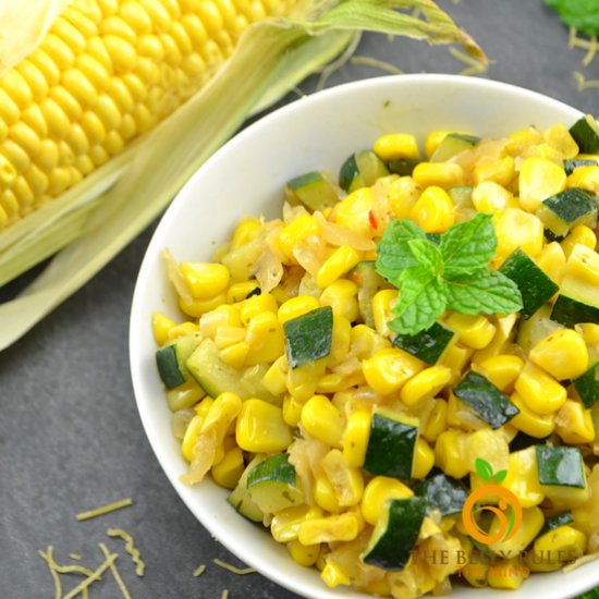 Zucchini & Corn Sabzi/Saute