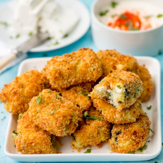 Baked Spinach/Goats Cheese Croquette