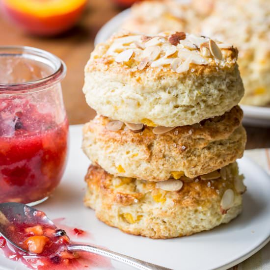 Almond Peach Scones