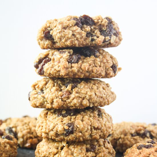 Spiced Oatmeal Raisin Cookies