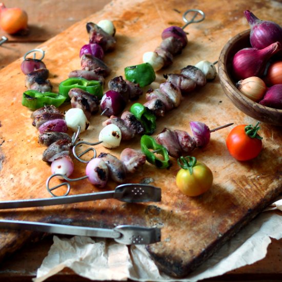 Grilled Chicken Hearts