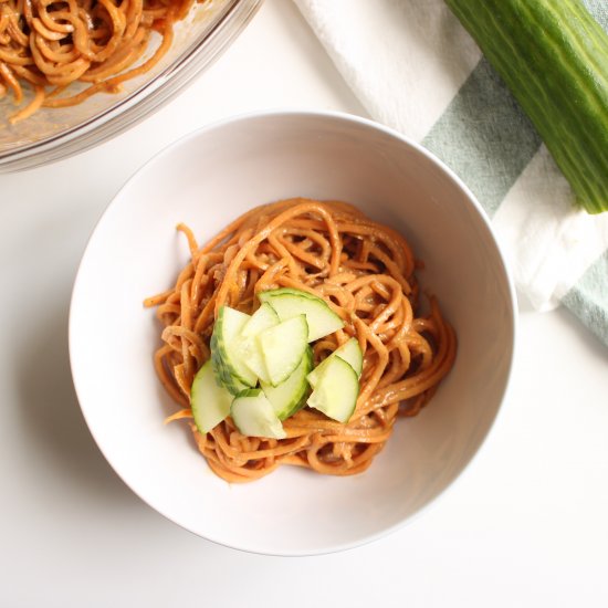 Sweet Potato Peanut Noodles