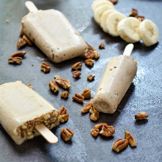 Creamy Banana-Pecan Paletas