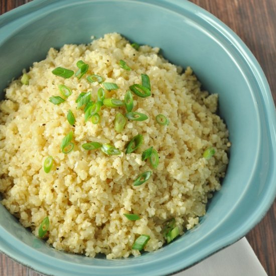 Buttery Cauliflower Rice Pilaf