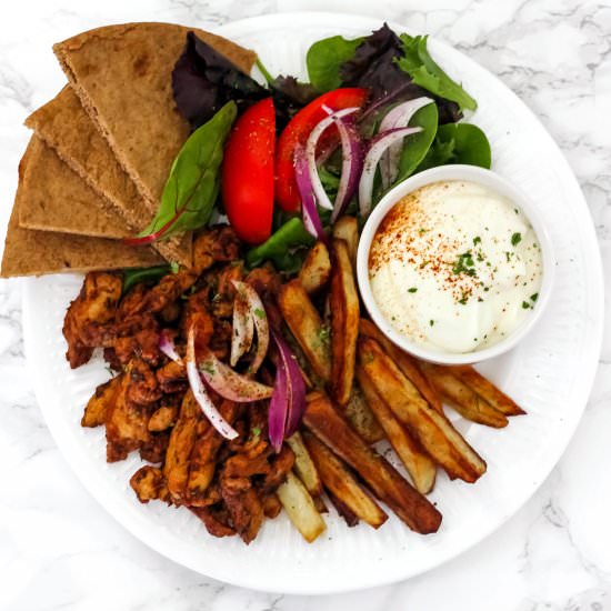 Healthy Greek Chicken Gyro Platter