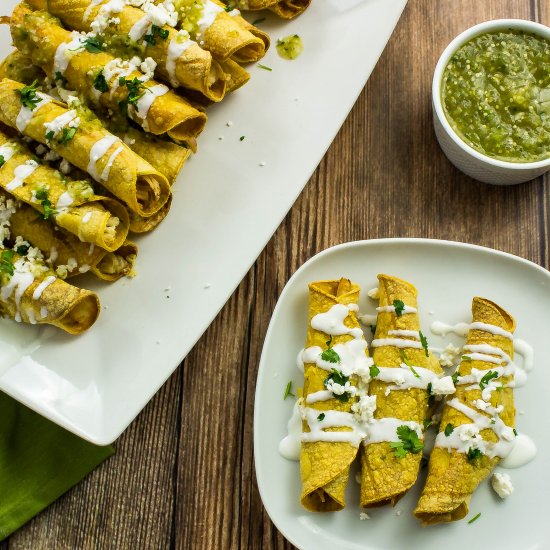 Baked Chicken & Cheese Taquitos