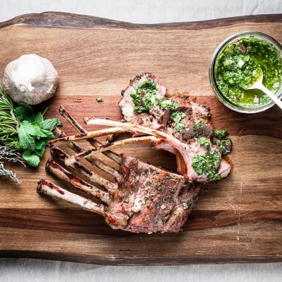 Rack of Lamb with Mint Chimichurri