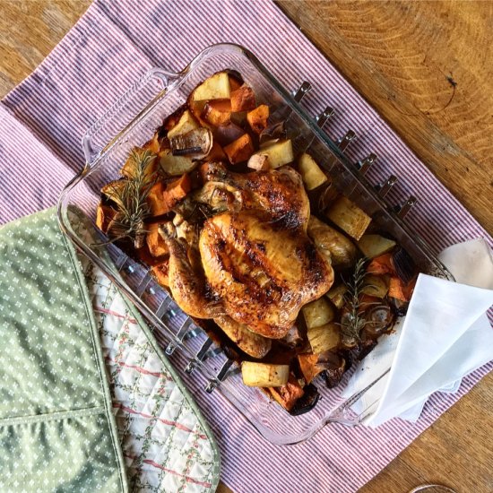 Honey Glazed Roast Chicken