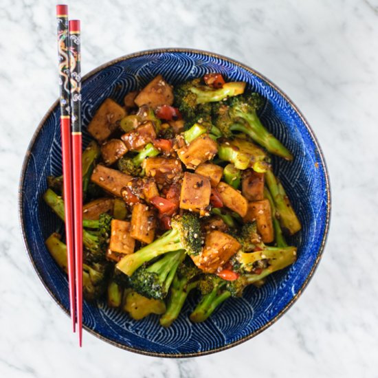 Broccoli & Tofu w/ Black Bean Sauce