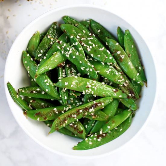 Sesame Ginger Snap Peas