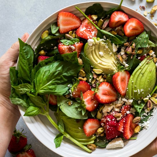 Strawberry Avocado Pistachio Salad