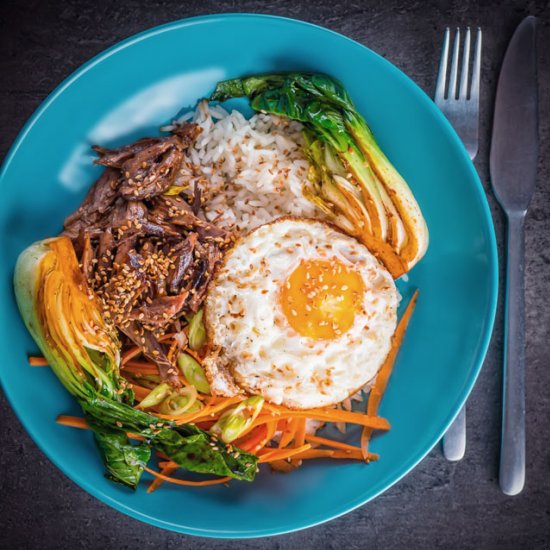 Shredded Teriyaki Duck Donburi