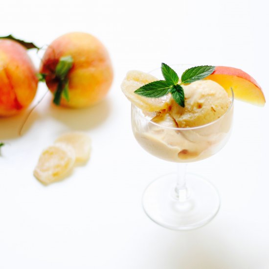 Ginger Peach Sherbet