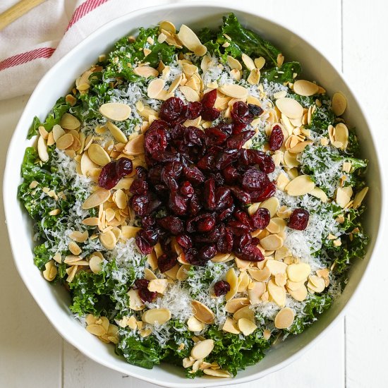 Garlicky Kale Salad with Parmesan