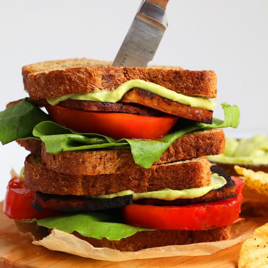 Vegan BLT with Avocado Mayo