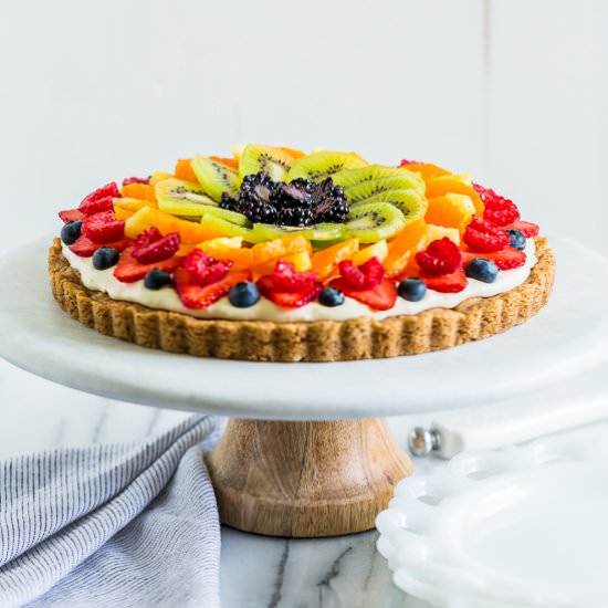 Rainbow Cheesecake Fruit Pizza