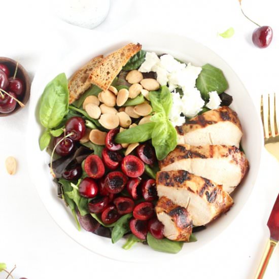 Cherry Almond Grilled Chicken Salad