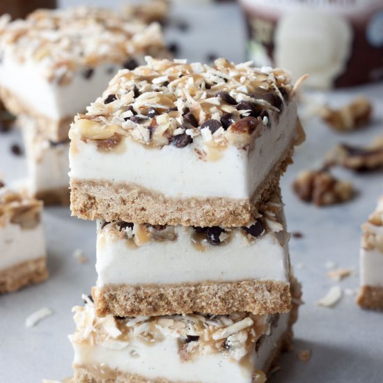 Seven Layer Coconut Ice Cream Bars