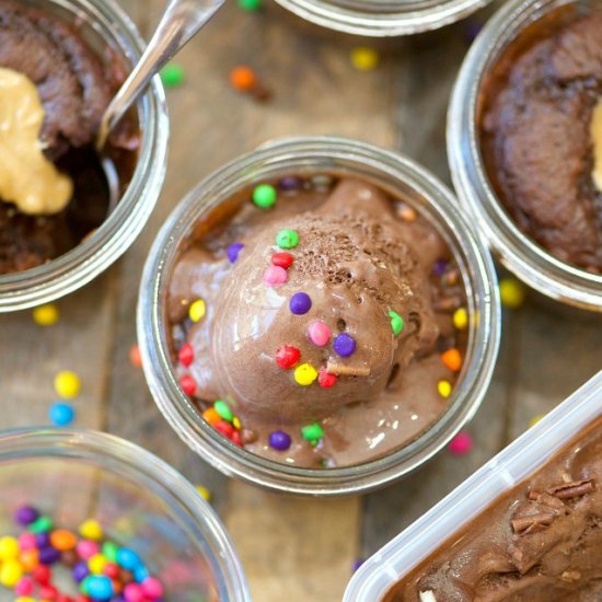 Peanut Butter Cupcakes in a jar