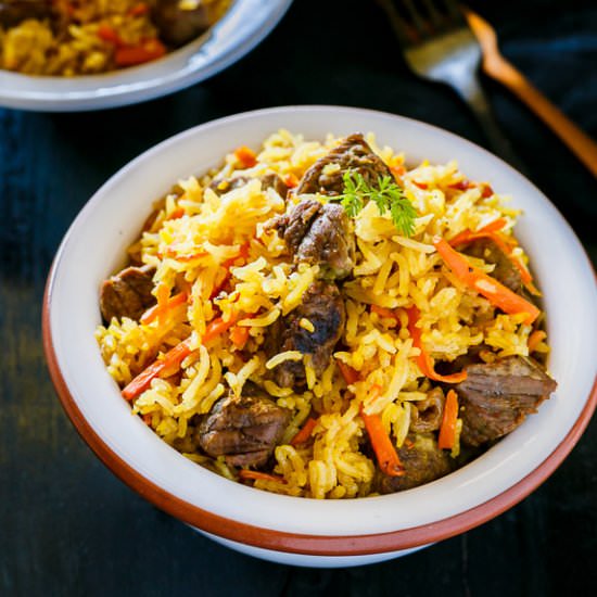 One Pot Meal – Beef Rice Pilaf