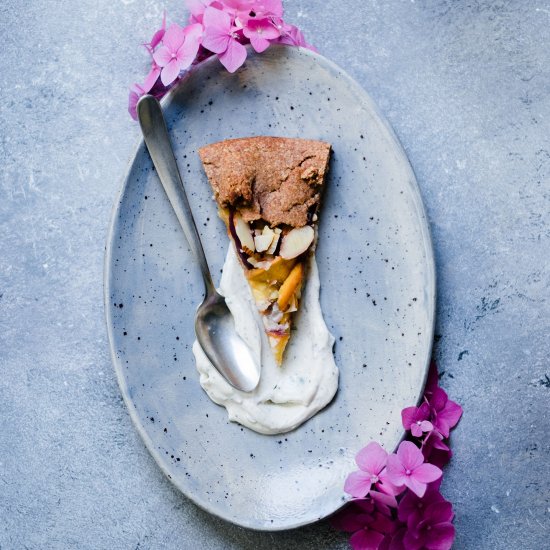 Teff + Almond Peach Galette