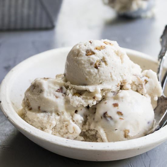 Homemade Butter Pecan Ice Cream