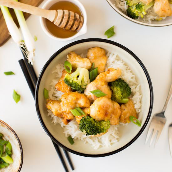 Ginger Honey Chicken with Broccoli