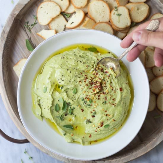 Whipped Avocado White Bean Dip