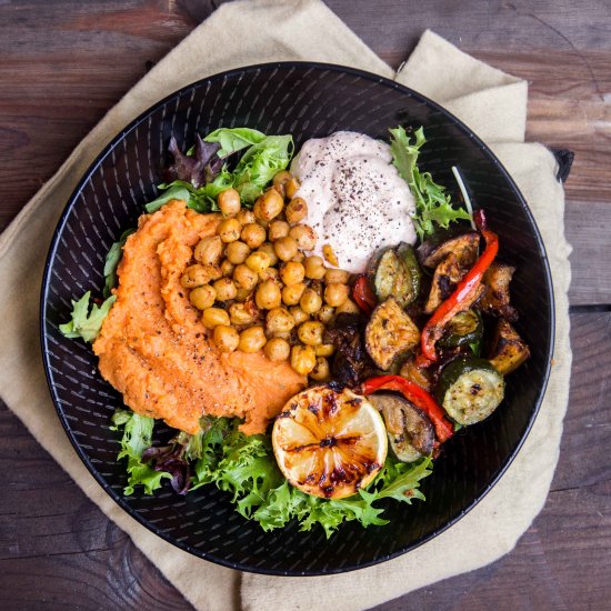 Harissa Chickpeas & Roast Vegetable