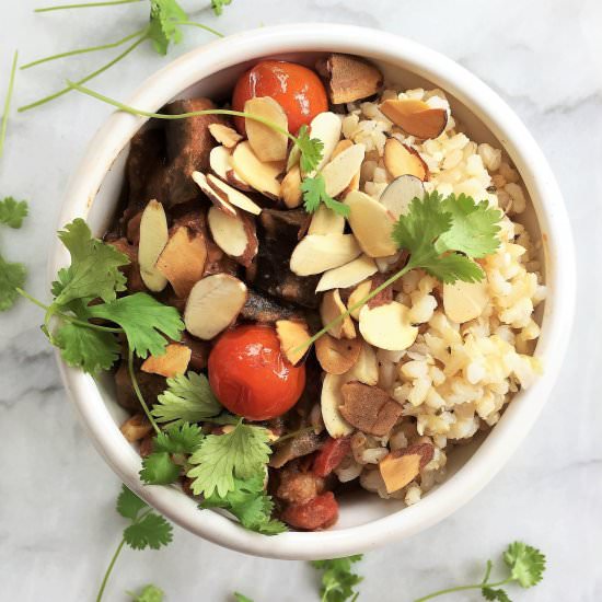 Slow Cooker Creamy Eggplant Korma