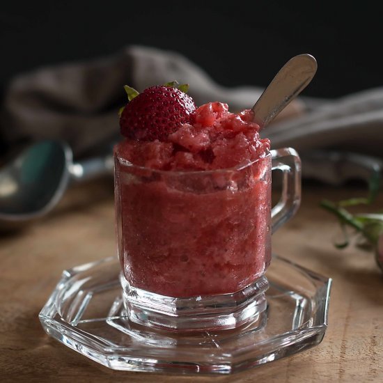 Strawberry Rhubarb Granita