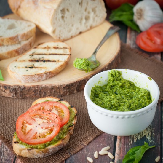 Delicious pesto sauce