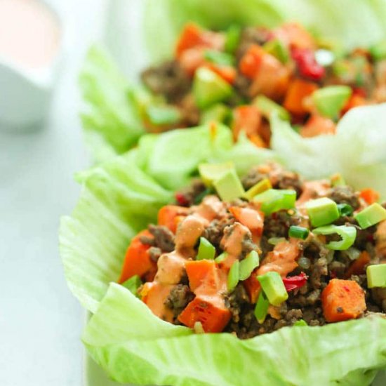 Ground Turkey Sweet Potato Lettuce