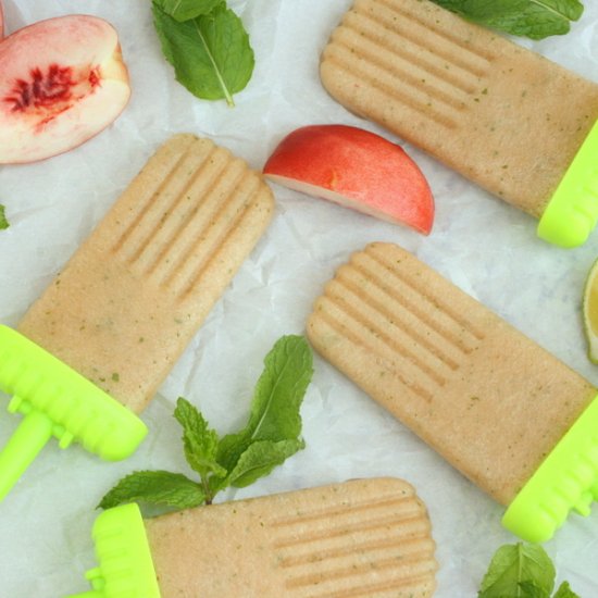 Peach Ginger Mint Popsicles