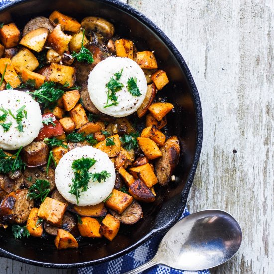 Sausage, Apple & Sweet Potato Hash