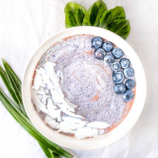 Blueberry Chia Pudding + Smoothie