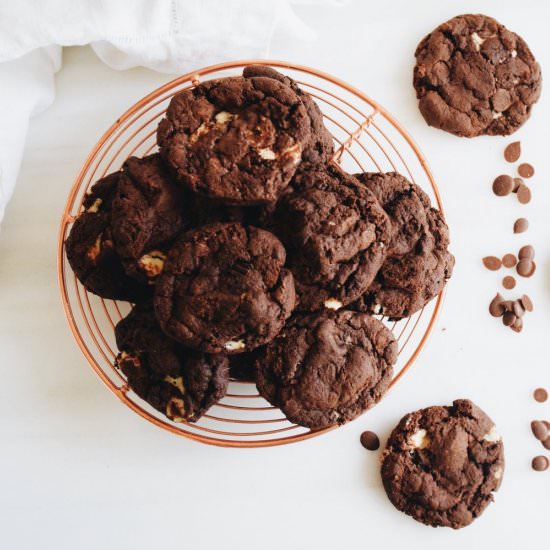 Double Chocolate vegan brookies