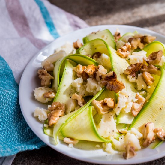 Raw zucchini salad