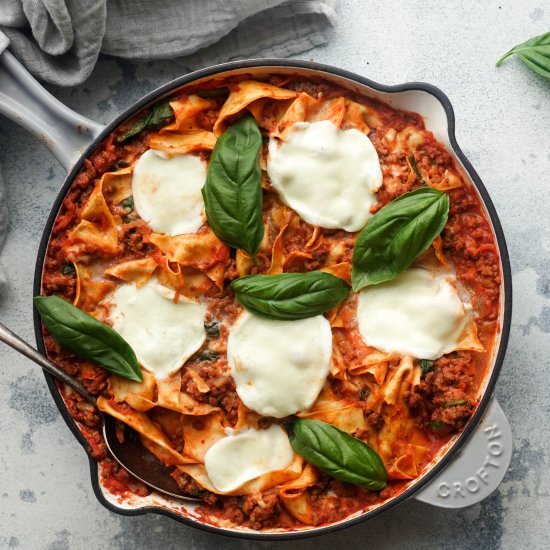 Healthy Skillet Lasagne