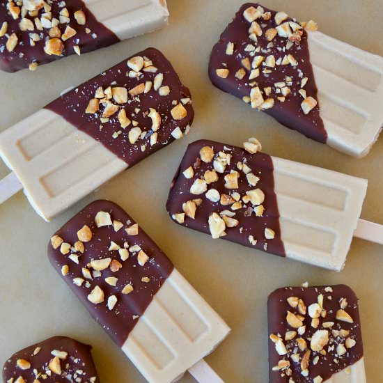 Peanut Butter Frozen Yogurt Pops