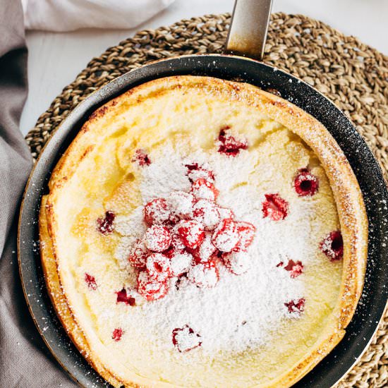 Raspberry Dutch Baby Pancake