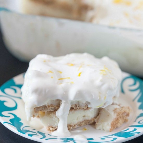 Lemon Ice Cream Cake