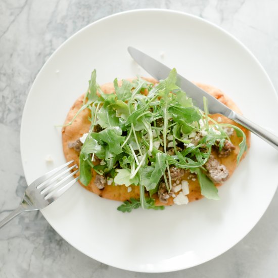 Arugula Flatbread Pizza with Lamb