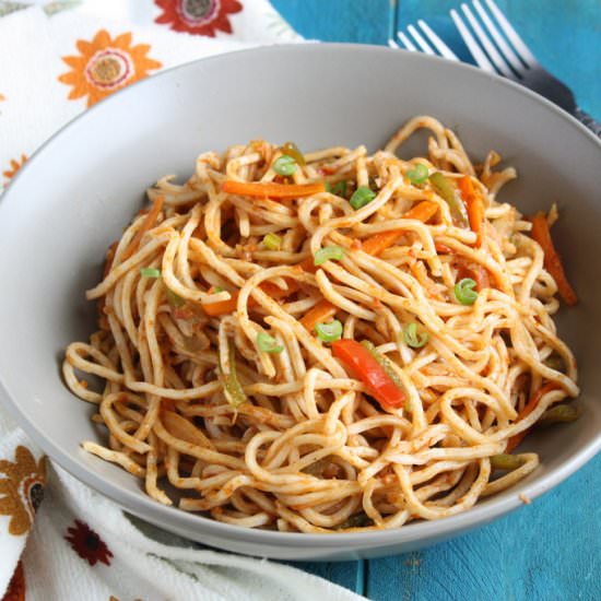 Vegetable Hakka Noodles